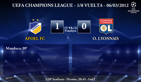 UEFA Champions League – 1/8 VUELTA – 07/03/2012 – Apoel FC vs. O. Lyonnais 