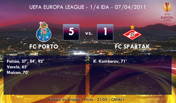 UEFA Europa League – 1/4 IDA – 07/04/2011 – FC Porto (5) vs. (1) FC Spartak Moscú