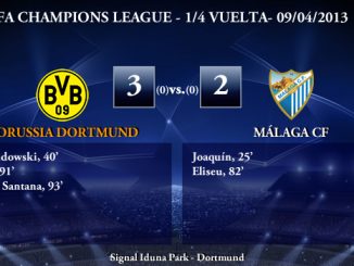 UEFA Champions League - 1/4 VUELTA - 09/04/2013 - Borussia Dortmund (3) vs. (2) Málaga CF