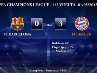 UEFA Champions League - Semifinales VUELTA - 01/05/2013 - FC Barcelona (0) vs. (3) FC Bayern
