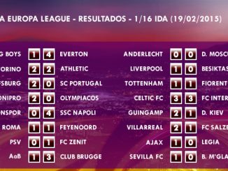 UEFA Europa League – 1/16 IDA – 19/02/2015 - Resultados