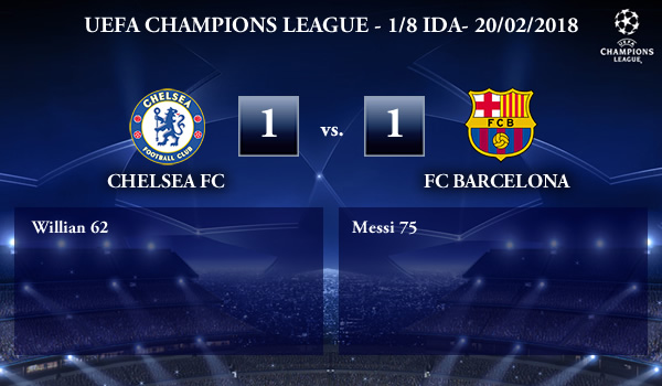 UEFA Champions League – 1/8 IDA – Chelsea 1-1 FC Barcelona