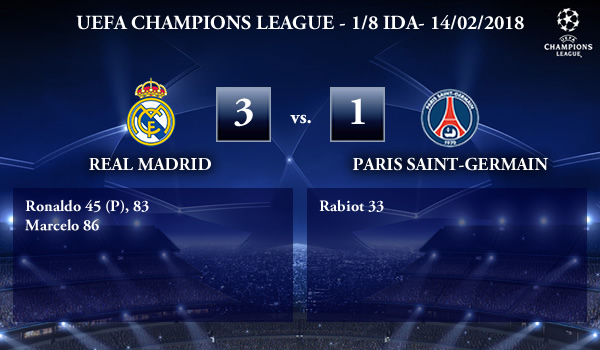 UEFA Champions League – 1/8 IDA – Real Madrid 3-1 Paris Saint-Germain